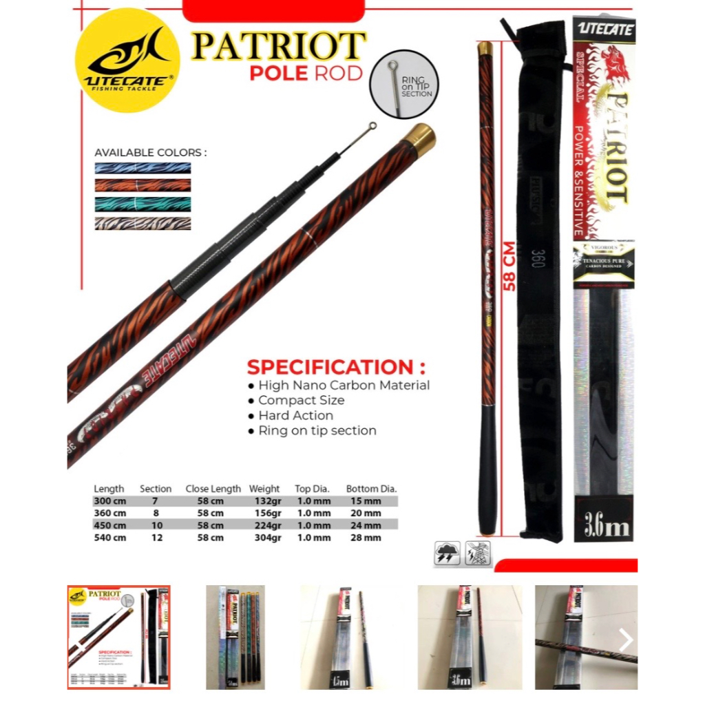 Joran Tegek Carbon Utecate Patriot 300 cm