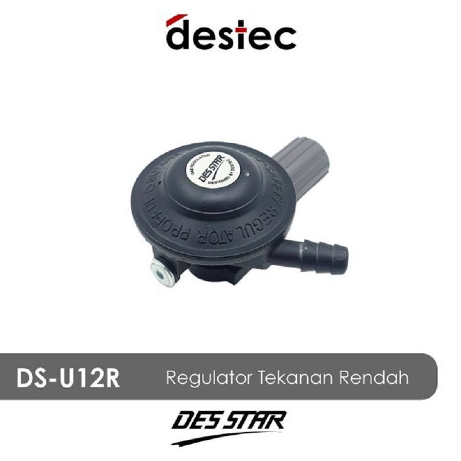 Regulator Kompor Gas Jepit Putar Destec Desstar Des Star DS-U12R DS U 12 R Non Meter Anti Bocor