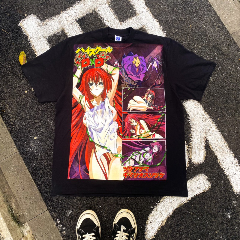 KAOS TSHIRT HIGH SCHOOL DXD "Rias Gremory and Akeno Himejima" ANIME BOOTLEG CUSTOM BY BOOTUPSK
