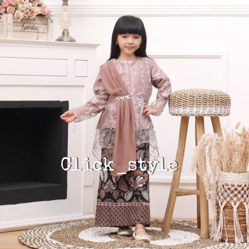 Baju Kebaya Anak Brokat Umur 1-14th Kebaya Anak Perempuan Pakaian Pesta Anak