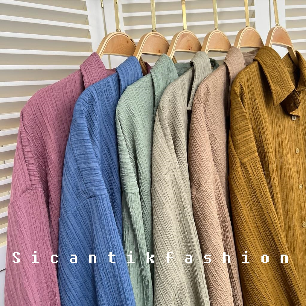 Kemeja Wanita Oversize / Kemeja Pocket Ladycrush / Shirt Wanita Casual