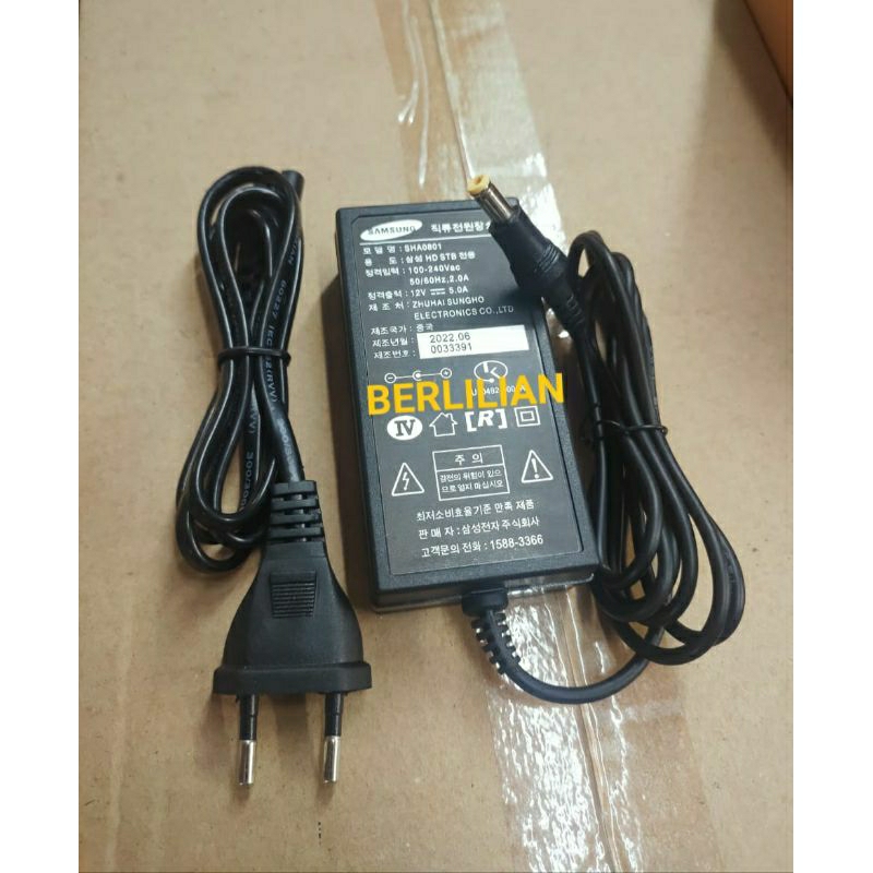 Adaptor SAMSUNG DC 12v 5A ORI input AC 100-240v Kualitas Bagus