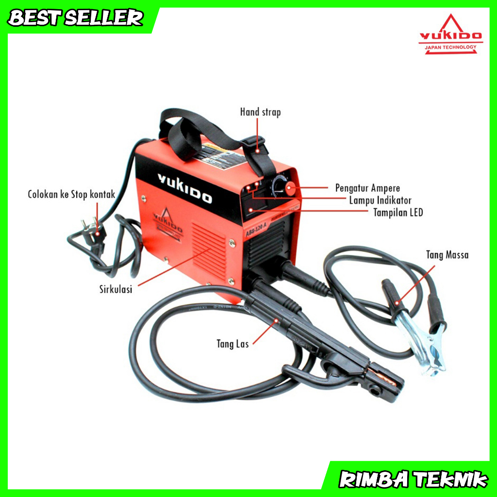 Mesin Las YUKIDO Inverter MMA 120 IGBT 450+ watt / Mesin las / Mesin trafo las / welding