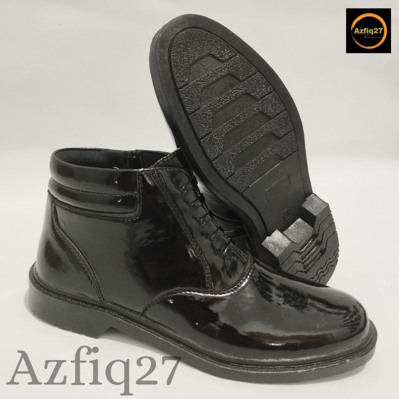 Sepatu Pdh Mengkilap Tni Polri Security Model Tali Mati Terbaru 100% Original Merk Azfiq27 #4