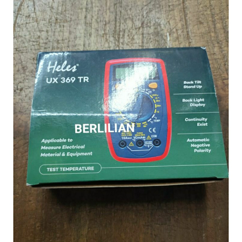 Multimeter Digital Merek HELES UX-369C  Alat Test Alat Ukur Kualitas Bagus