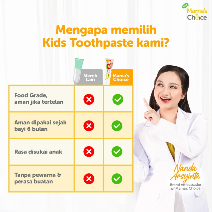 Pasta Gigi Bayi dan Anak - Baby &amp; Kids Toothpaste Mama's Choice