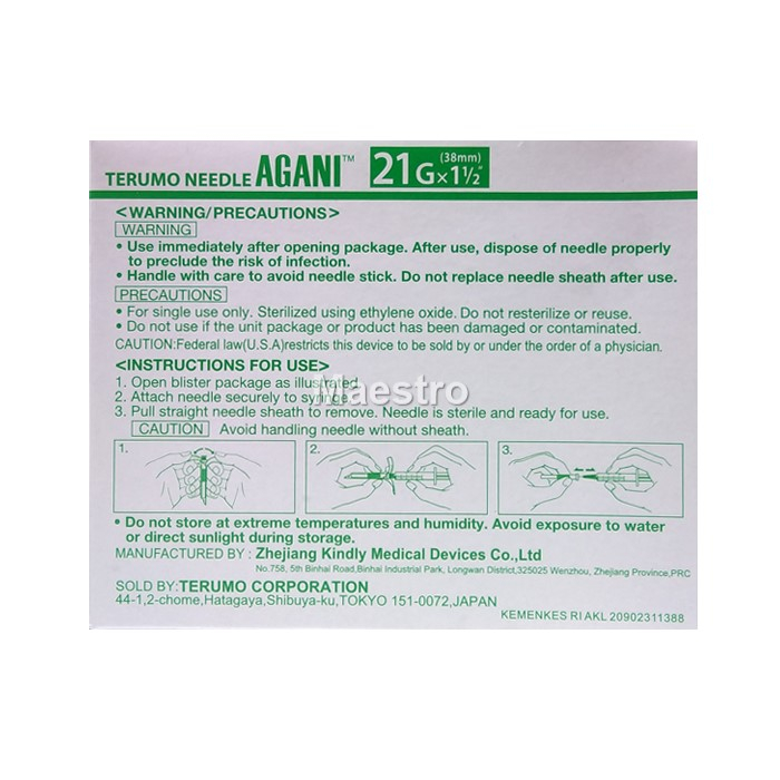 Ochi Herbal Needle Terumo Agani 18G 19G 21G 22G 23G 24G 25G 26G 27G 30G