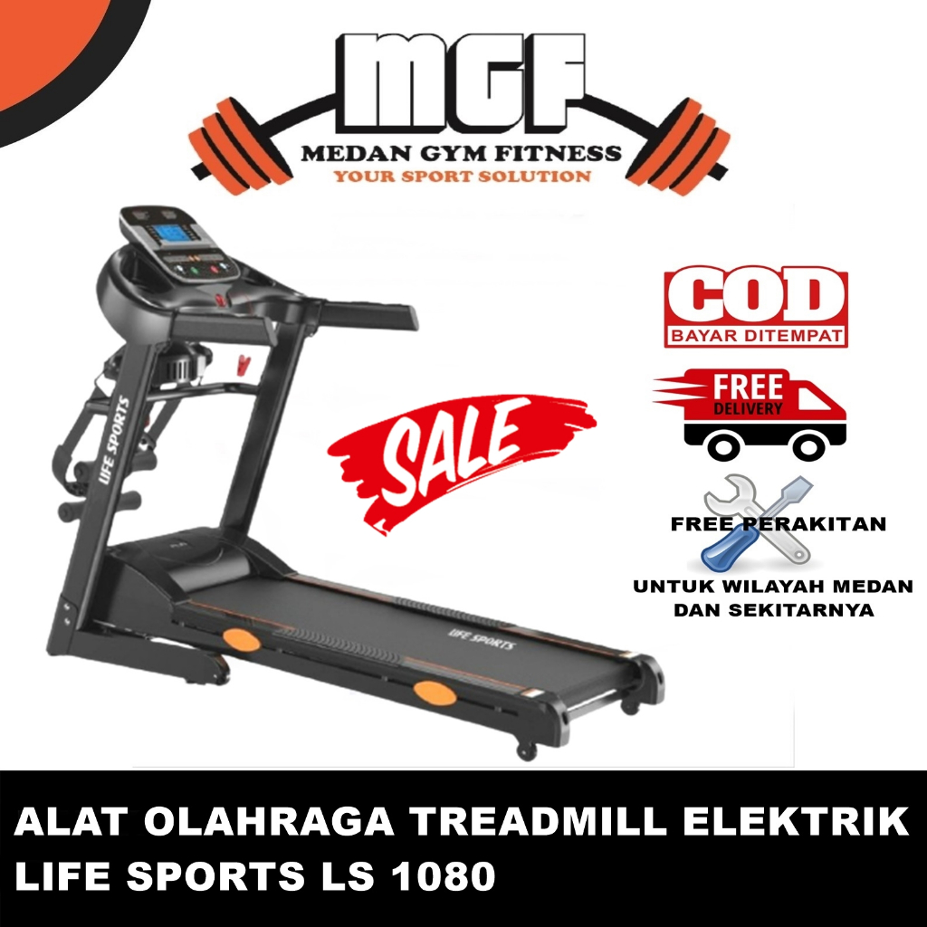 ALAT FITNESS TREADMILL ELEKTRIK LIFE SPORTS LS 1080