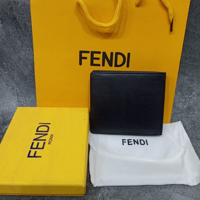 Dompet Fendi Eyes Monster Yellow Dompet Kulit Import