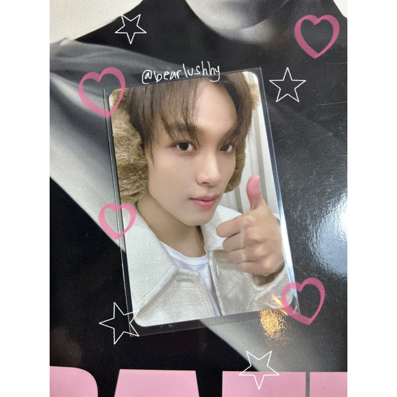 photocard haechan pink christmas