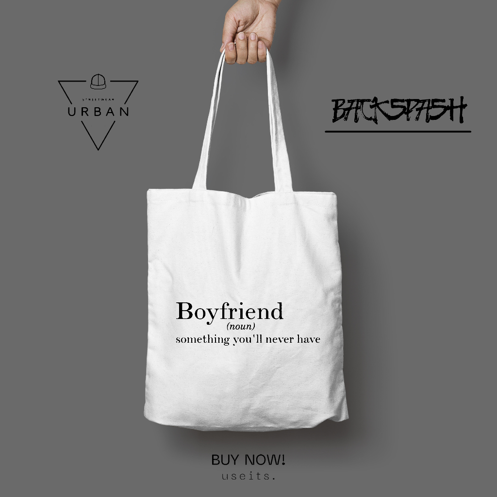 Totebag Tas Aesthetic Kata - Kata Custom Pria Wanita - Totebag Keren Lucu TPC