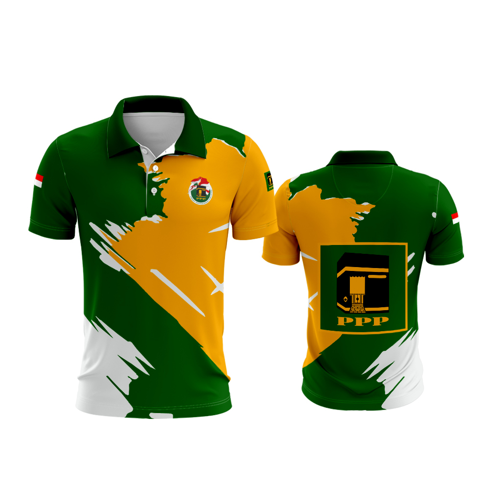 Jual Baju Kaos Polo Kemeja  Partai PPP Pemilu 2024 Pakaian Printing