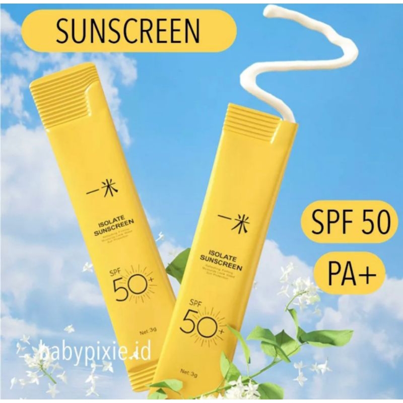 Sun Block Sachet SPF 50 PA+Sun Screen Wajah Tahan 12 Jam SunblockEMO43