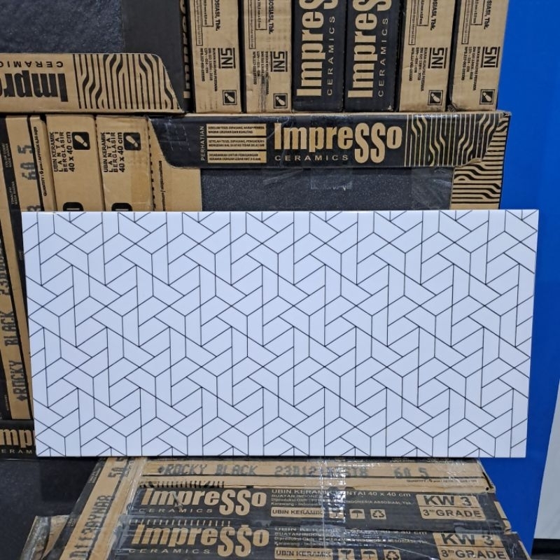 keramik dinding kamar mandi / dinding dapur / dinding living room mulia signature 30x60 ENZO BIANCO