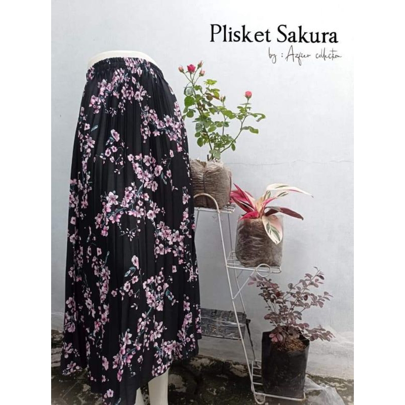 gratis ongkir rok bunga motif terbaru/rok Daisy Lily premium/rok/rok plisket/pakaian wanita