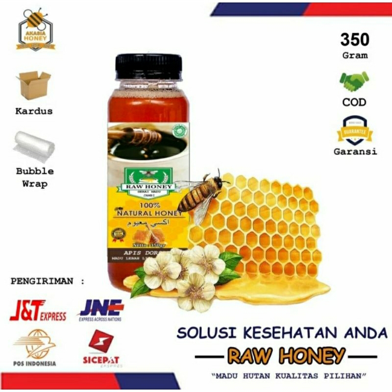 MADU HUTAN AKASIA MANGIUM ASLI 100% ORIGINAL MANIS RAW HONEY MADU MENTAH KESEHATAN PROMO 350 GRAM