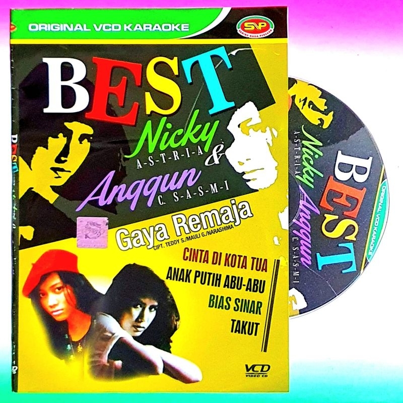KASET ORIGINAL VCD LAGU ANGGUN DAN NICKY ASTRIA BISA KARAOKE VOCAL ON OF AKTIF-LAGU KARAOKE POP-LAGU