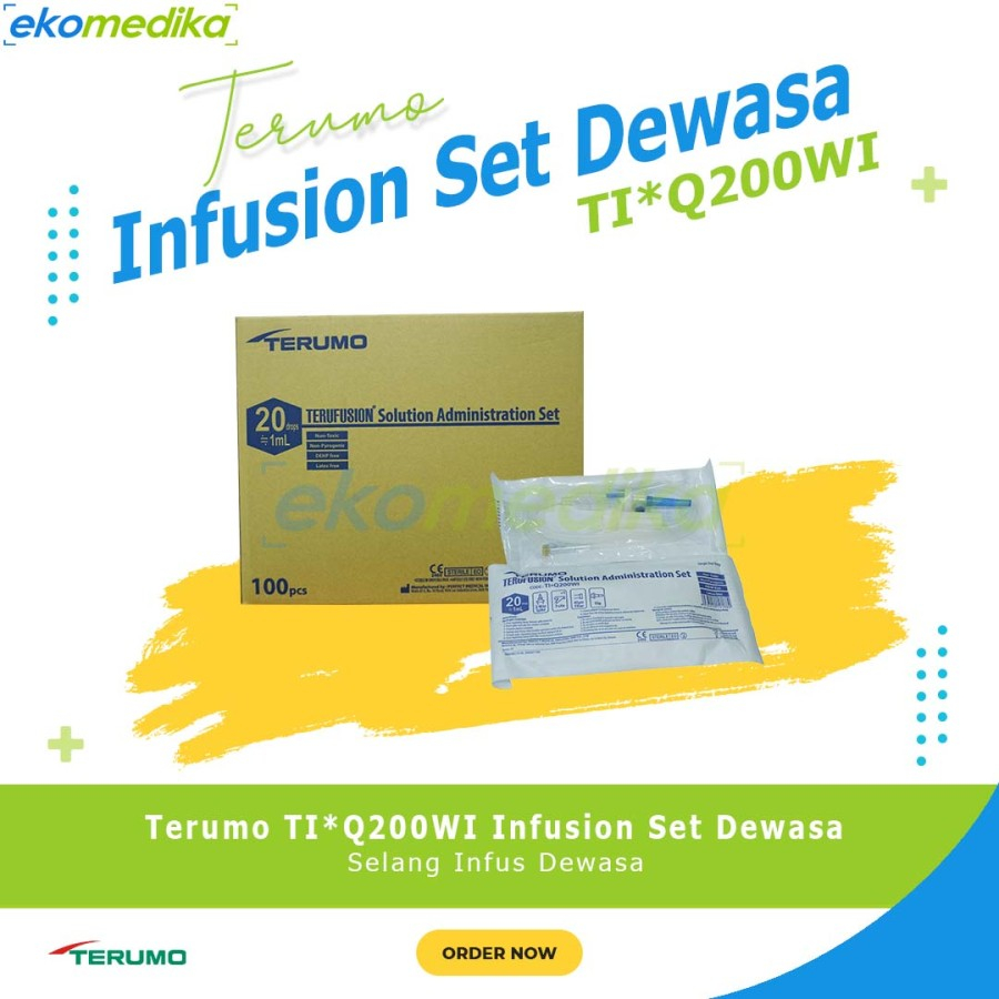 Infusion Set TERUMO TI*Q300WI Infuset Infus Set Dewasa Anak Box isi 100 Pcs