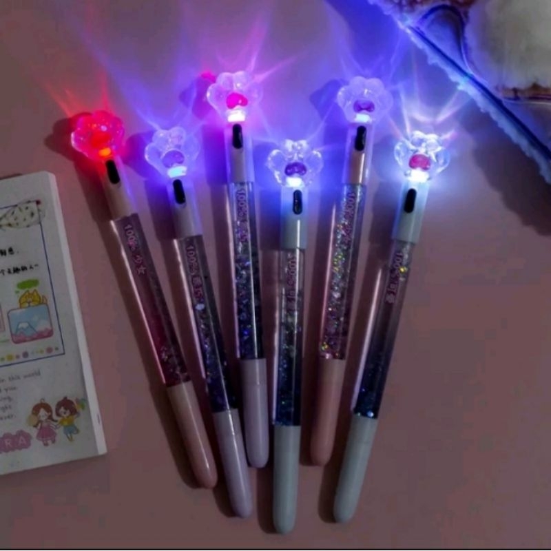 

1 Pc Pulpen Gel 0.38mm Motif Telapak Kaki Kucing Warna Hitam Untuk Sekolah