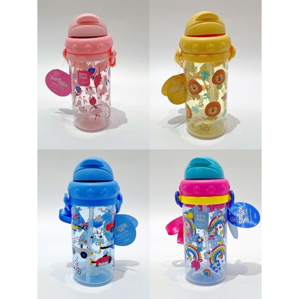 TOKO21--NEW! BOTOL MINUM ANAK-ANAK SMIGGLE 500 ML 4017/BOTOL MINUM SEDOT TALI PANJANG