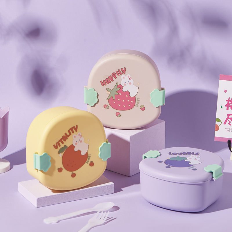 TOKO21--NEW!! 6737 LUNCHBOX PIKNIK FOOD GRADE/KOTAK MAKAN ANAK CUTE RABBIT