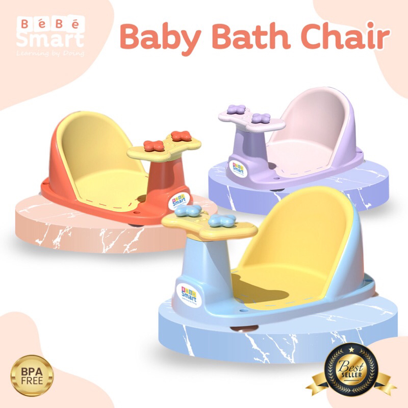 Kursi Mandi Bayi Anti Slip - BABY FUN BATH CHAIR Baby Bath Chair by Bebe Smart/ Baby Bather