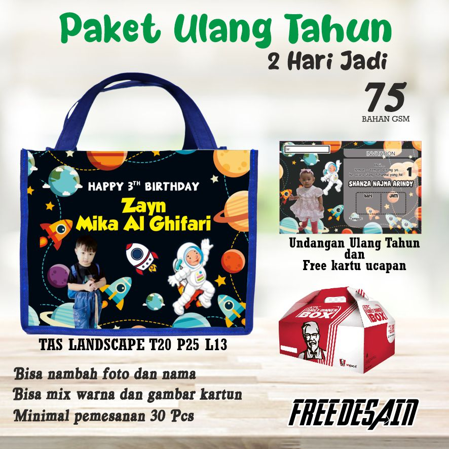 

TAS ULTAH TERLARIS / TAS ULANG TAHUN / TAS READY STOK / SOUVENIR ULTAH/goodie bag ulang tahun anak