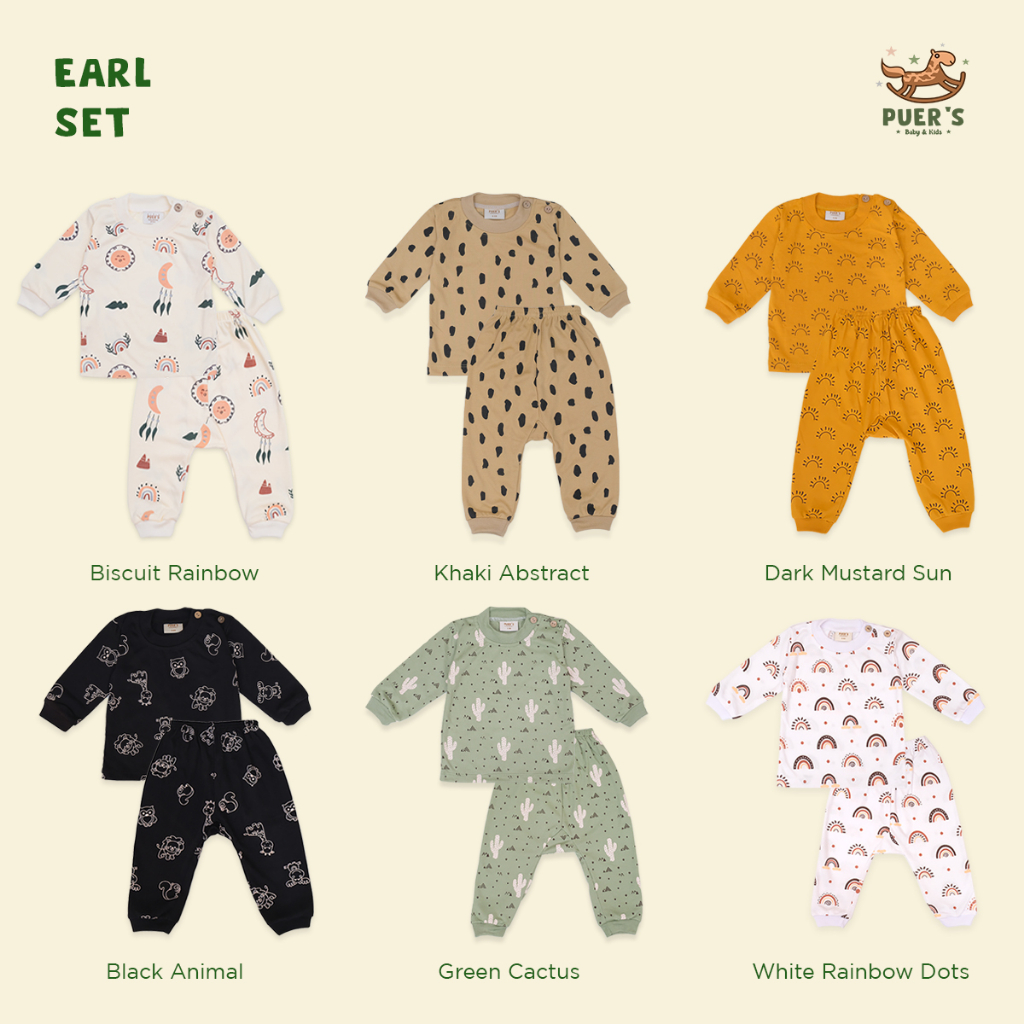 SETELAN BAYI DAN ANAK LENGAN PANJANG PUER'S EARL SET