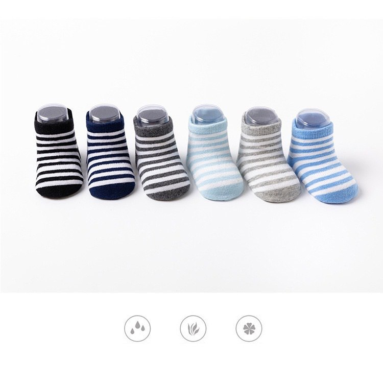 LID149 - 6in1 Kaos Kaki Bayi Baby Socks isi 6 pasang kaos kaki anak balita anti slipAffordable Quality!