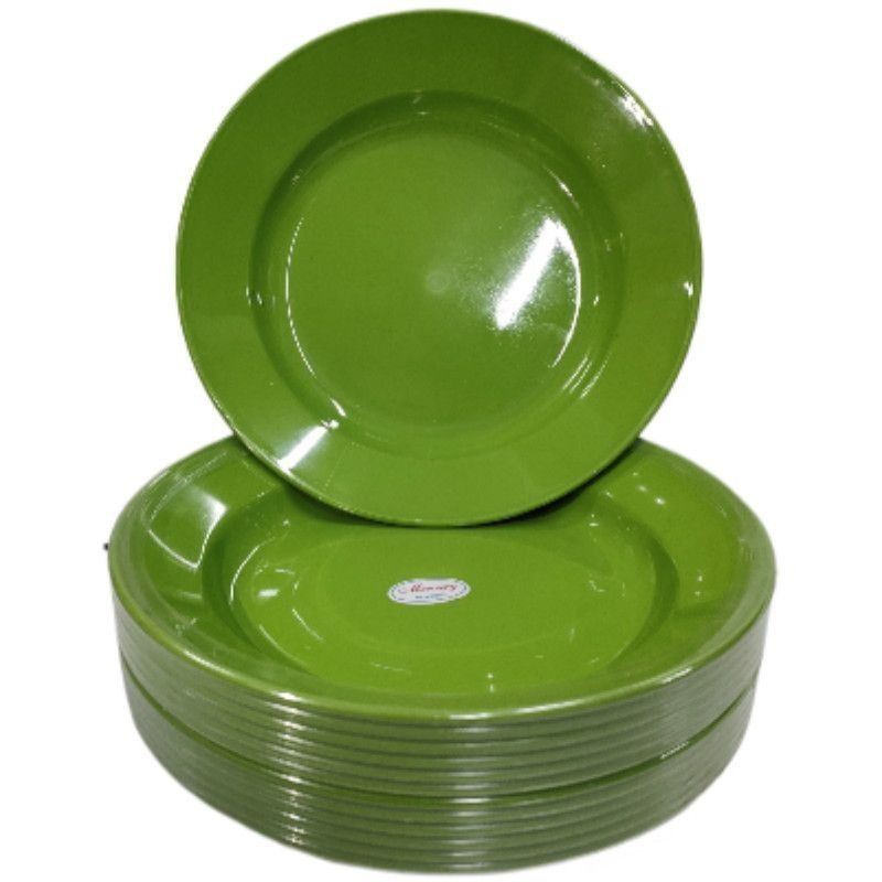 Paket hamat piring semi melamin isi 24 pcs tebal tahan panas anti pecah