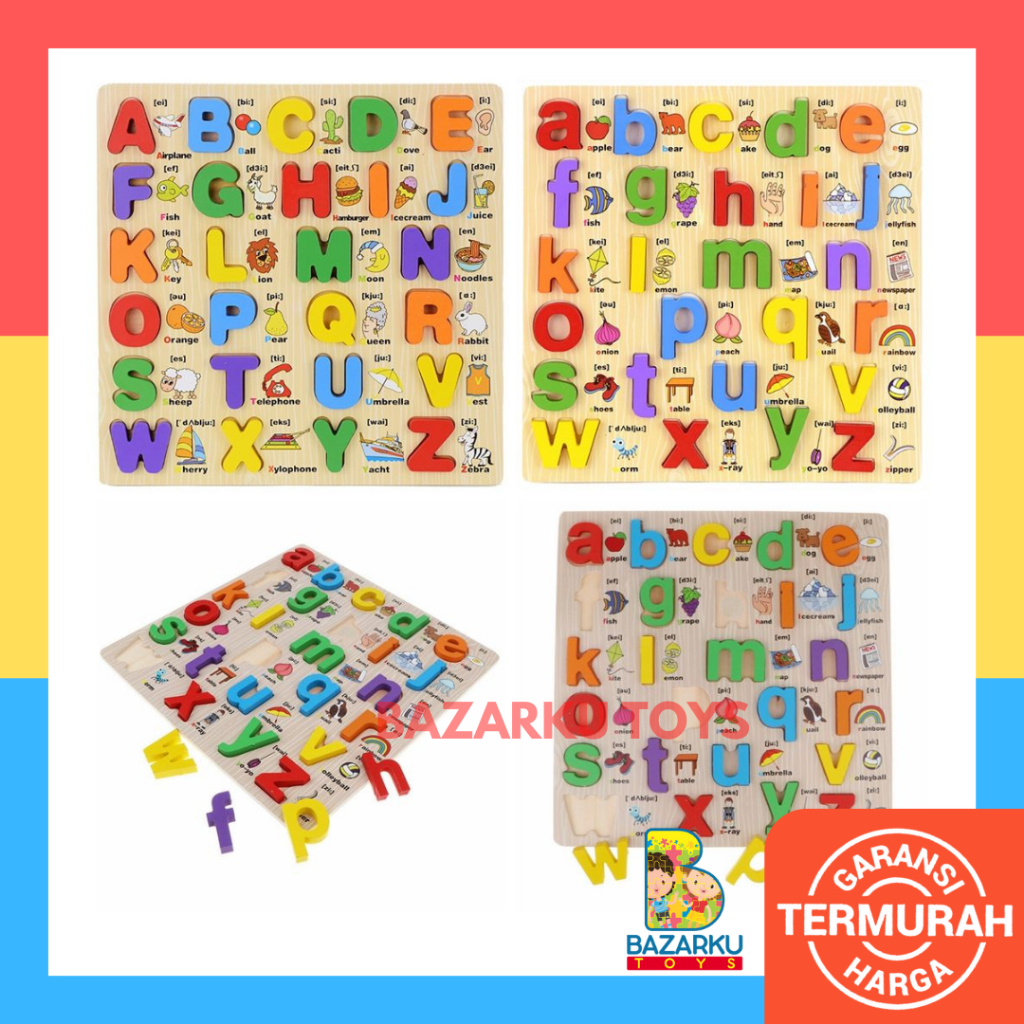 Chunky Puzzle Print Mainan Puzzle Edukasi Puzzle Edukasi Anak Puzzle Alphabet  Puzzle Alfabet Puzzle Huruf Mainan Edukasi