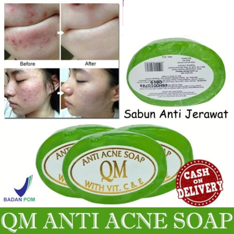 QM Sabun anti acne original bpom menghilangkan jerawat / bekas jerawat / flex hitam