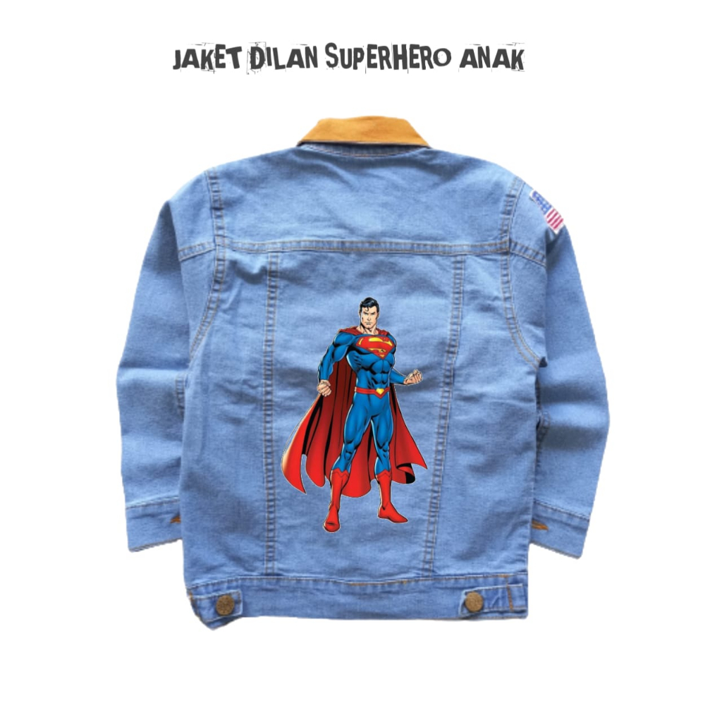 JAKET DILAN ANAK / JAKET KARAKTER SUPERHERO ANAK