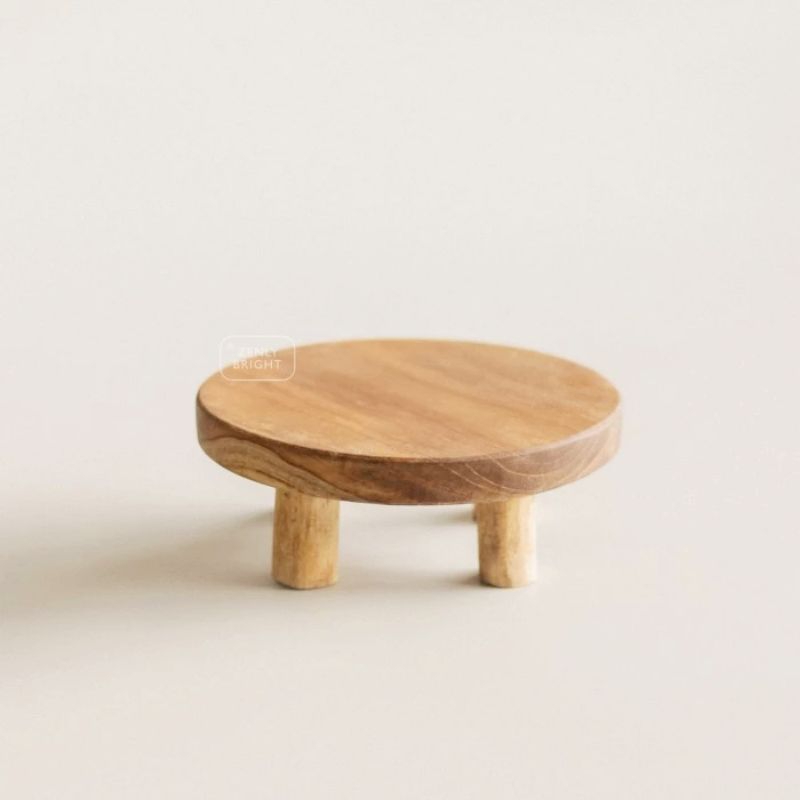 talenan bulat kaki kayu