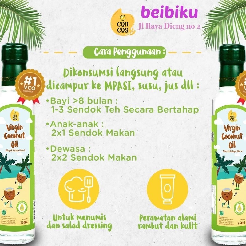 

Minyak kelapa mpasi - concos vco virgin coconut oil