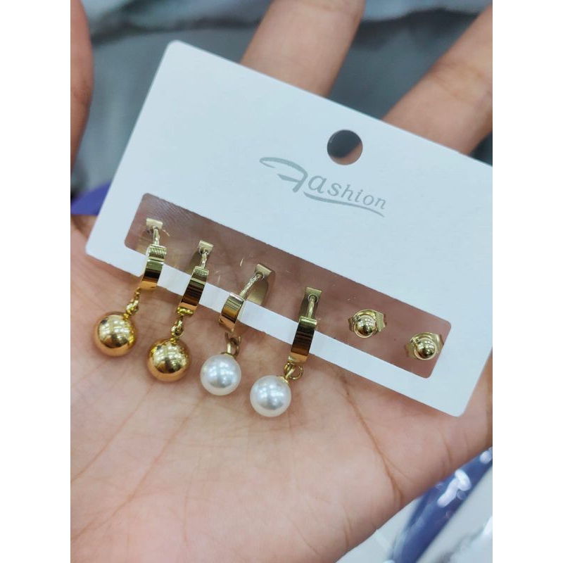 anting titanium satu set 3 model