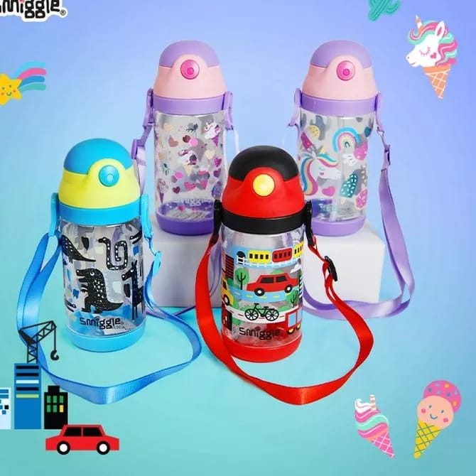 DEOS--4017 BOTOL MINUM SEDOT TALI PANJANG/BOTOL MINUM SMIGGLE 500 ML