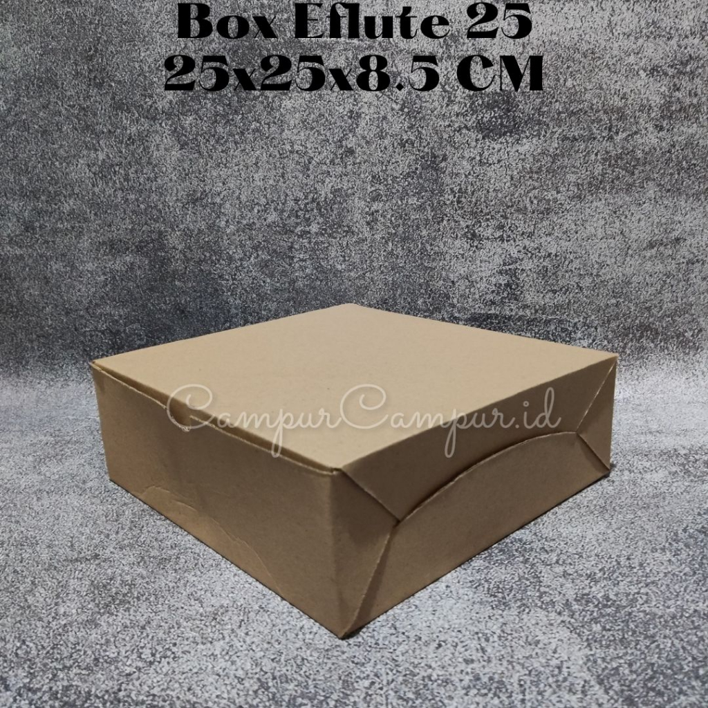 

Box Kardus E-Flute Untuk Packaging Olshop Sovenir Baju Kado Hampers Snack 25x25x8.5 CM