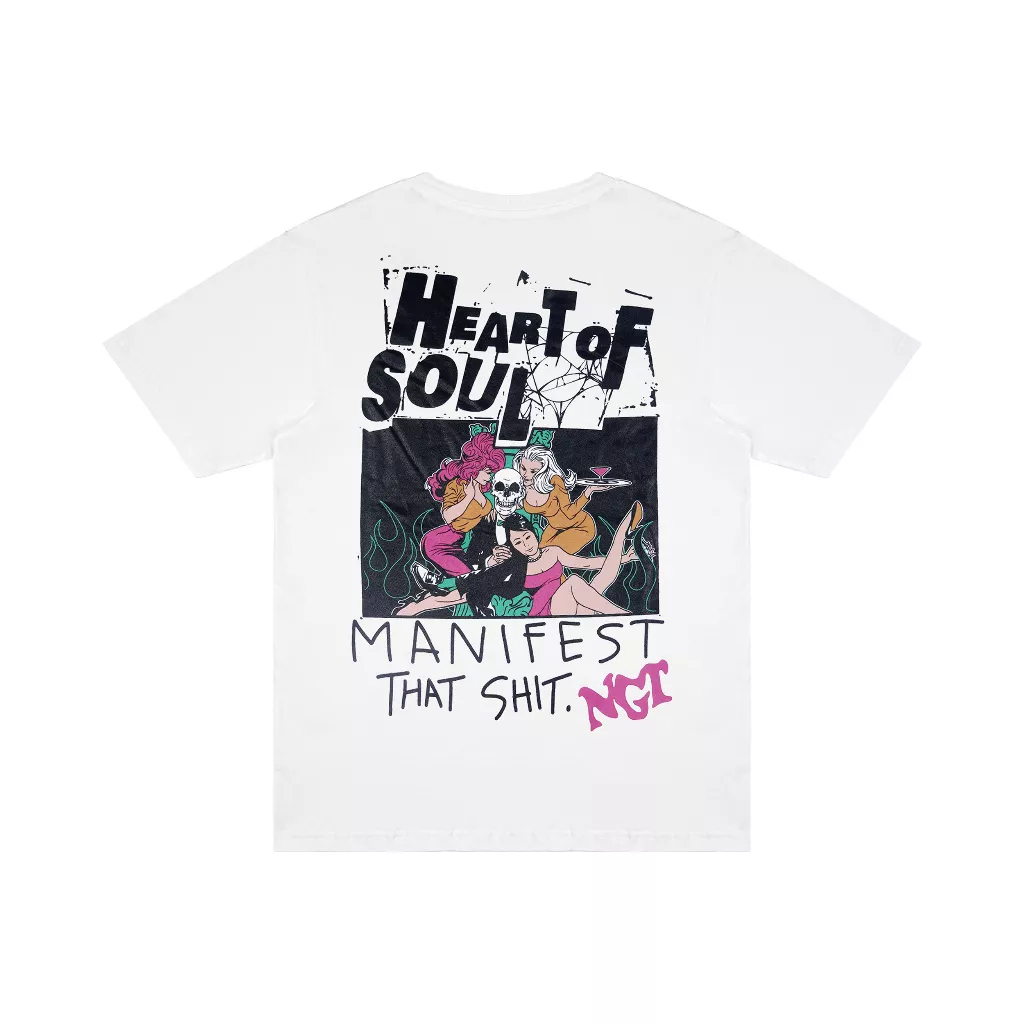 Naughty Badclub Tshirt Heart Of Soul - White