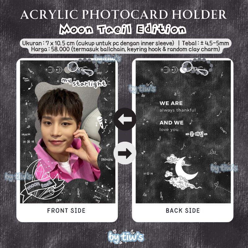 [ACRYLIC] Photocard Holder (Cahol) & ID Photo Keychain MOON TAEIL NCT Edition