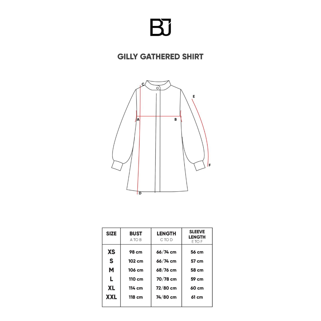 GILLY GATHERED SHIRT - BENANG JARUM