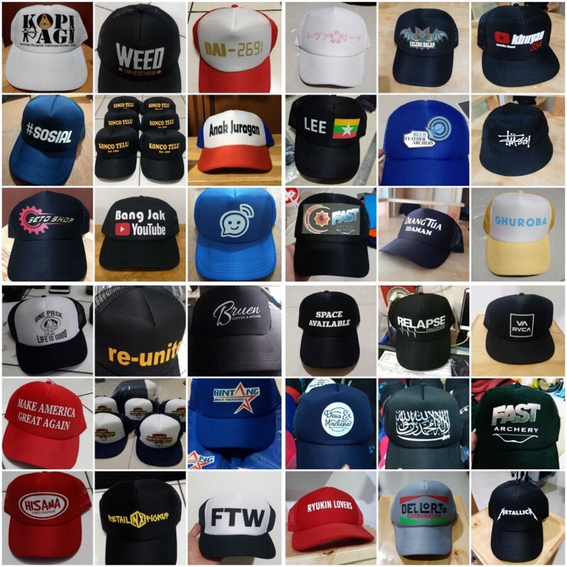 Topi Trucker Desain Topimu Edit Sendiri Teks Gambar Apapun Bisa