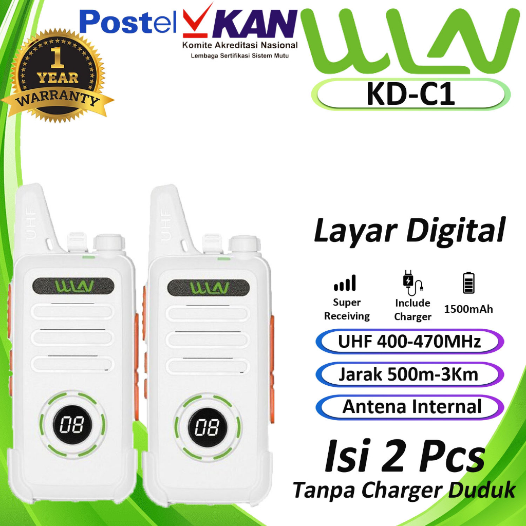 HT WLN KD-C1 LAYAR DIGITAL HITAM,MERAH,PUTIH - ISI 2 PCS (ALL VARIANT)