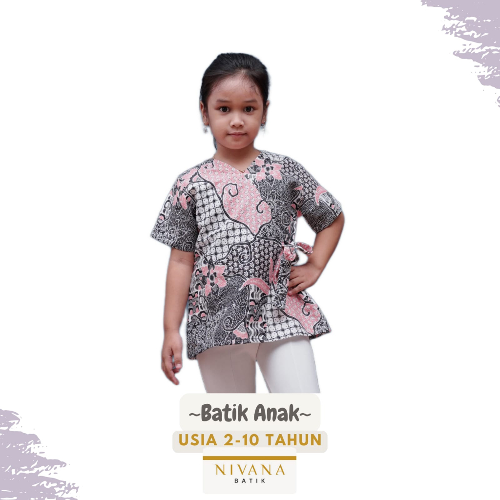 Batik Anak Top Blus Pastel JS PINK