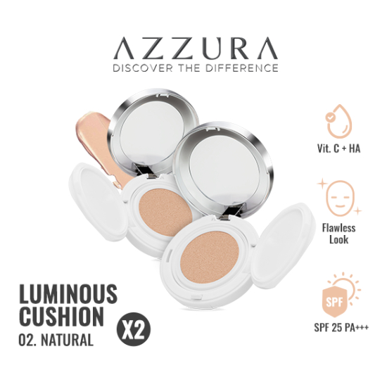 AZZURA Lumious Cushion Flawless Look Spf 25 15G 02 Natural