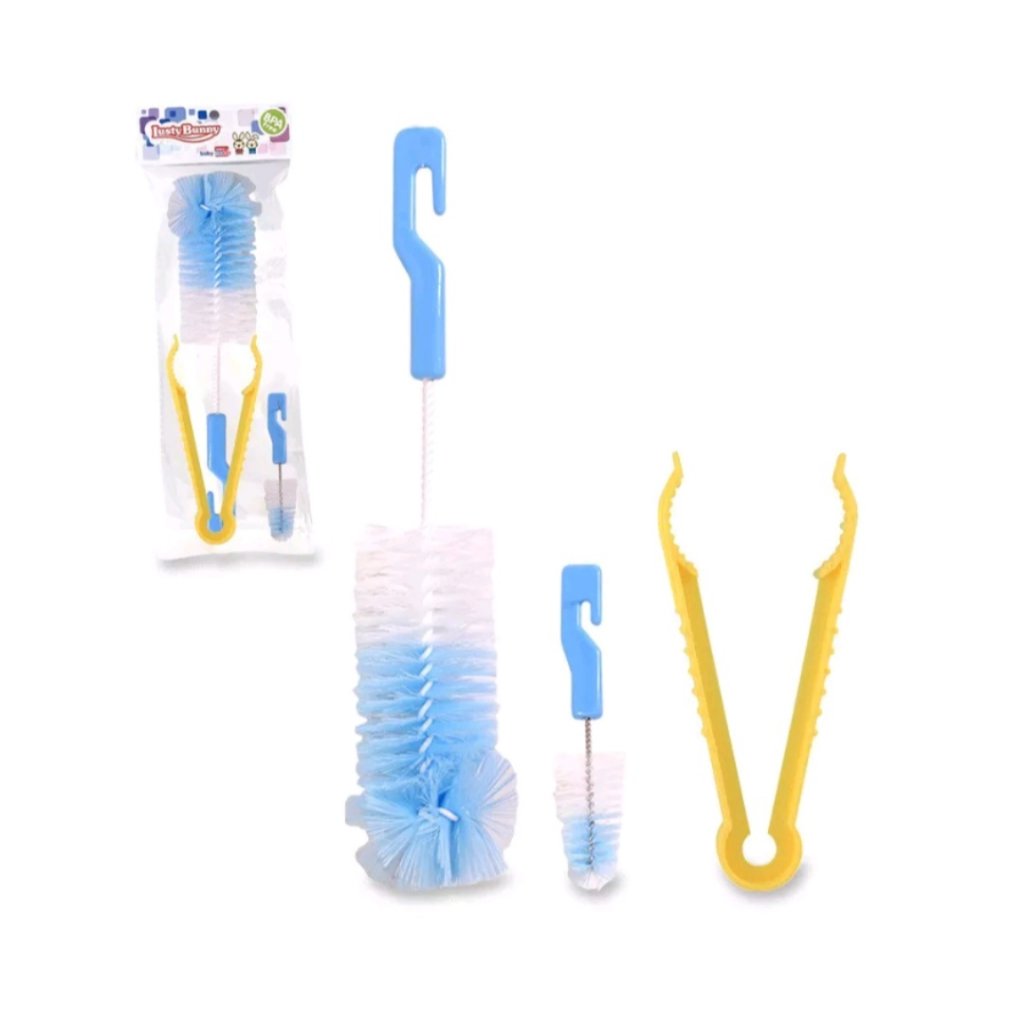 Lusty Bunny Sikat Botol Bayi dan Capitan SK-1001 Sikat Pencuci Pembersih Botol Dot Penjepit Botol