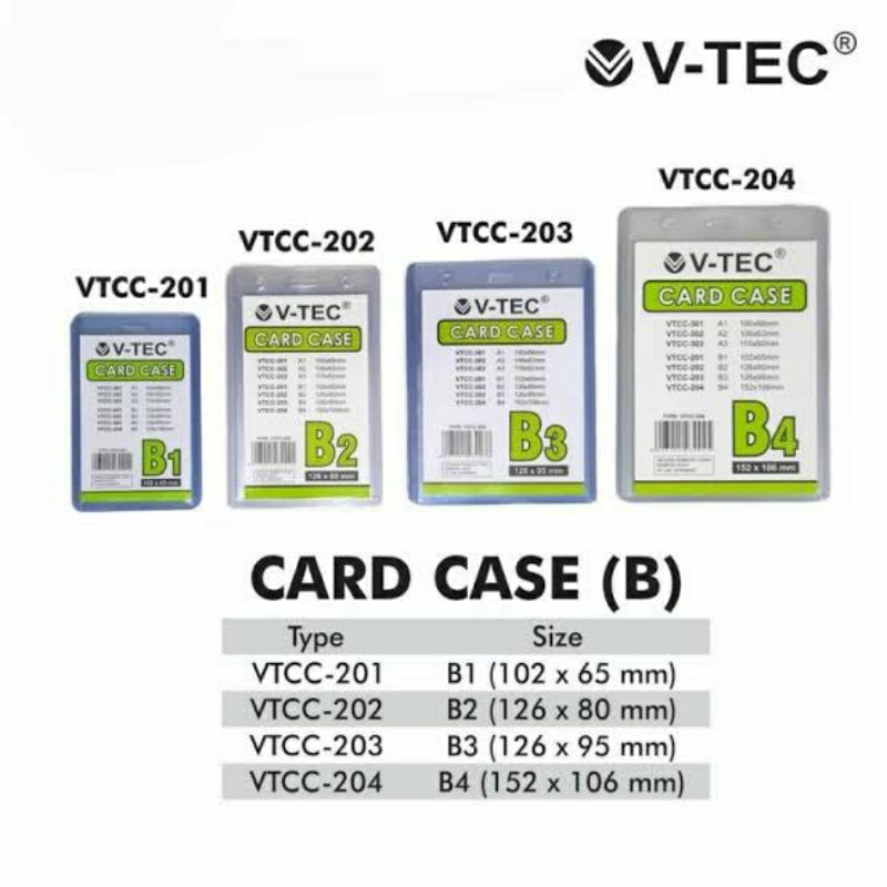

[ PAK ISI 20 ] ID CARD CASE V-TEC VTCC-203 B3 / NAME TAG