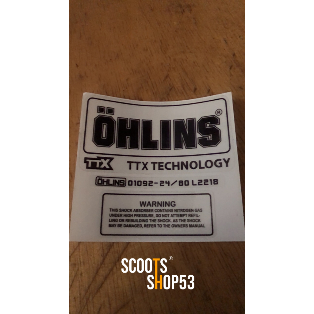 Stiker Shock Ohlins TTX Set Kode Per