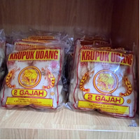 

Kerupuk udang besar/tanggung mentah cap 2Gajah khas Cirebon 250gr