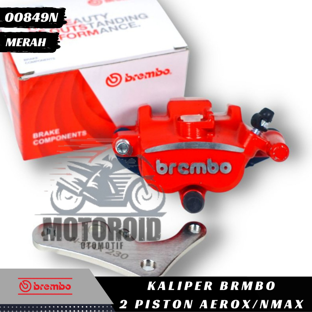 Kaliper Samurai Kanan Piston Breket Cnc  Ymh Nmax Aerox 155 2P Caliper BRB Colour